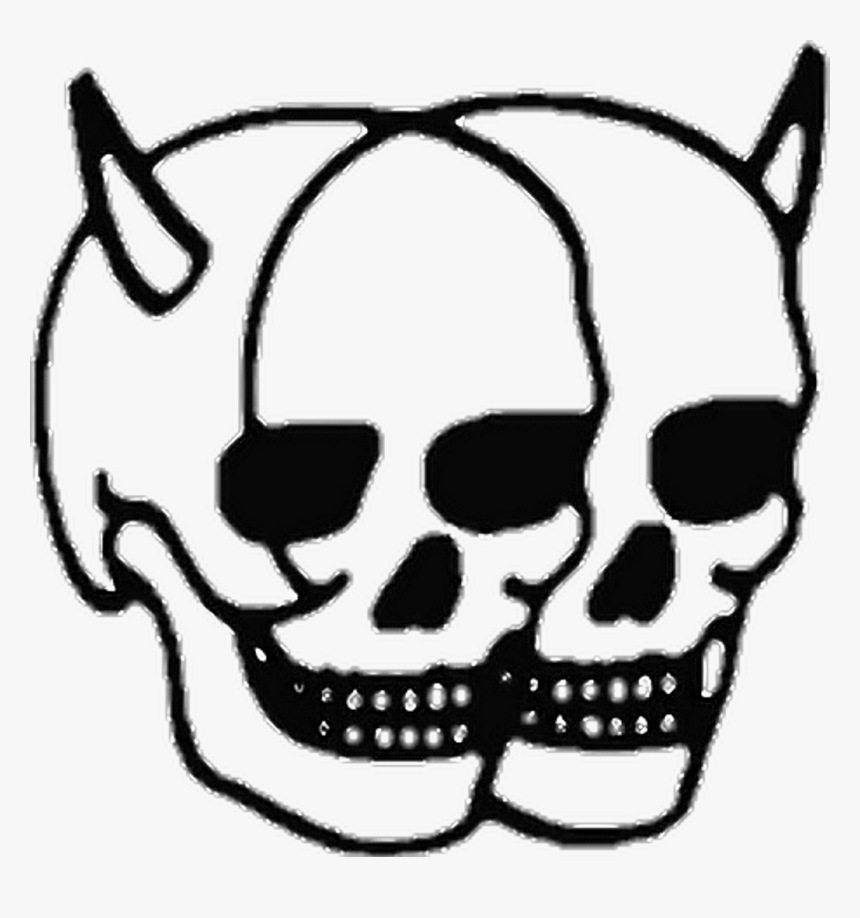Transparent Grunge Skull Png - Aesthetic Skull Tattoo, Png Download, Free Download