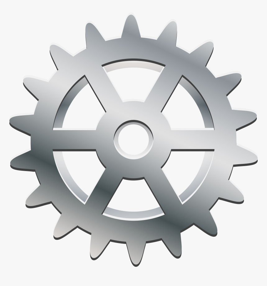 Silver Gear Transparent Png, Png Download, Free Download