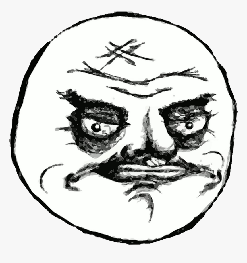 Rage Meme Png - Funny Face Drawing Meme, Transparent Png, Free Download