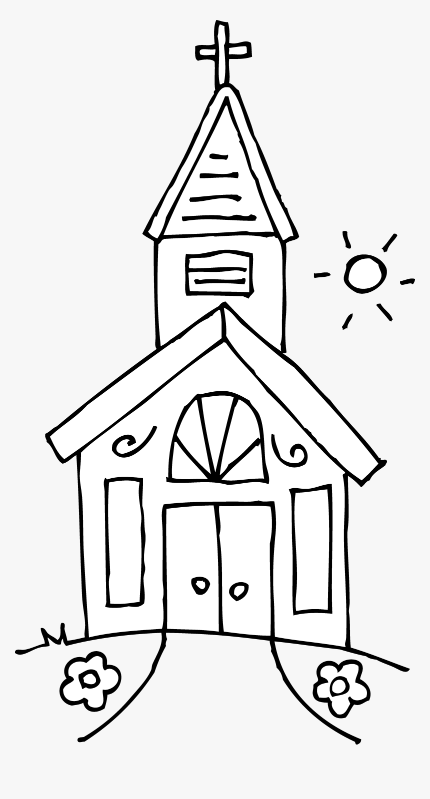 Church Clipart On Clip Art Free And Church 2 Clipartbold - Church Clipart Black And White, HD Png Download, Free Download