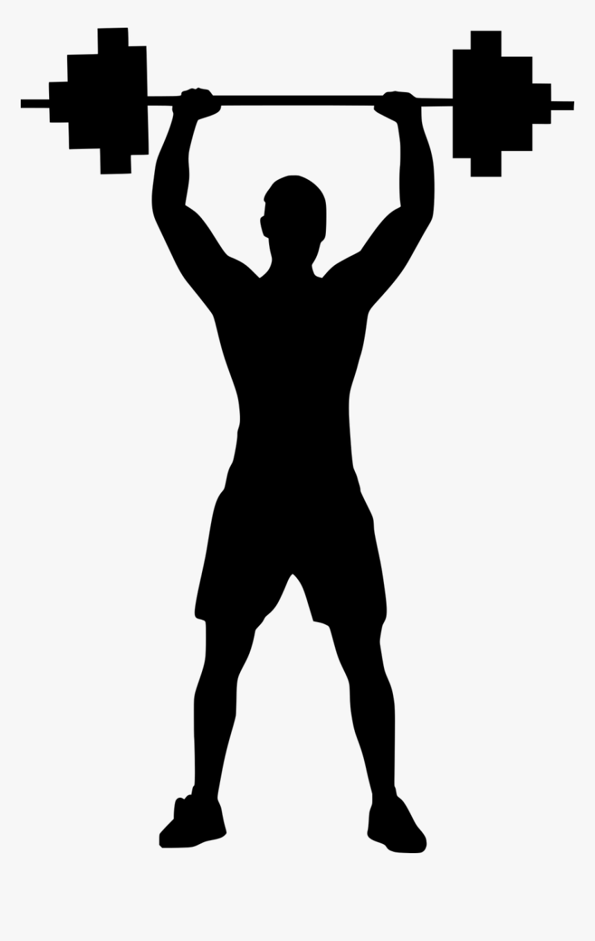 Art,dumbbell,strongman - Silhouette Lifting Weights, HD Png Download, Free Download