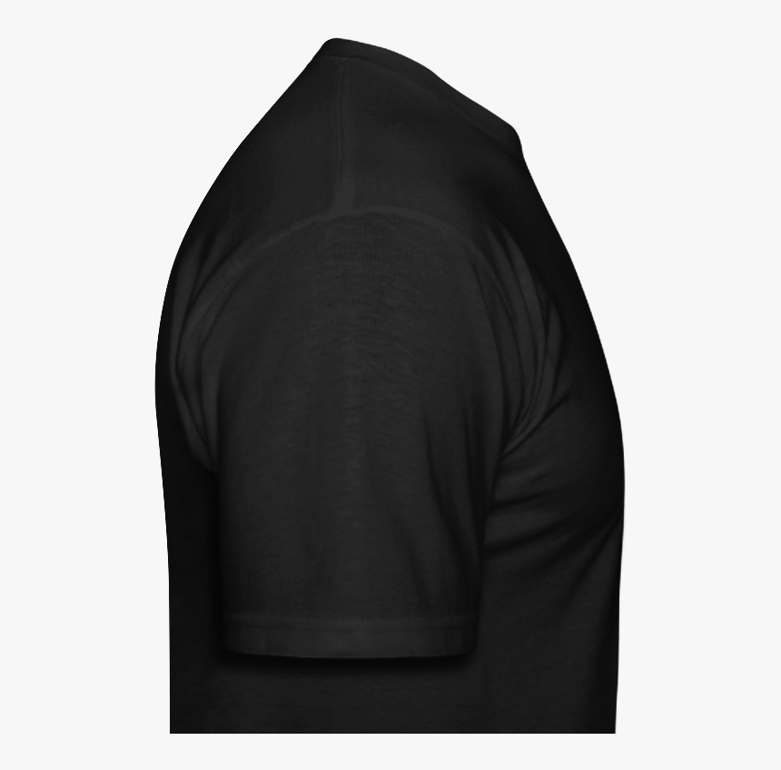 Plain Black T Shirt Side View , Png Download - Sweatshirt, Transparent Png, Free Download