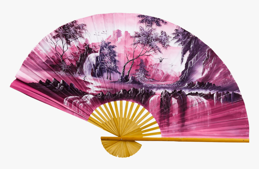 Chinese Fan Purple - Chinese Fan Png, Transparent Png, Free Download