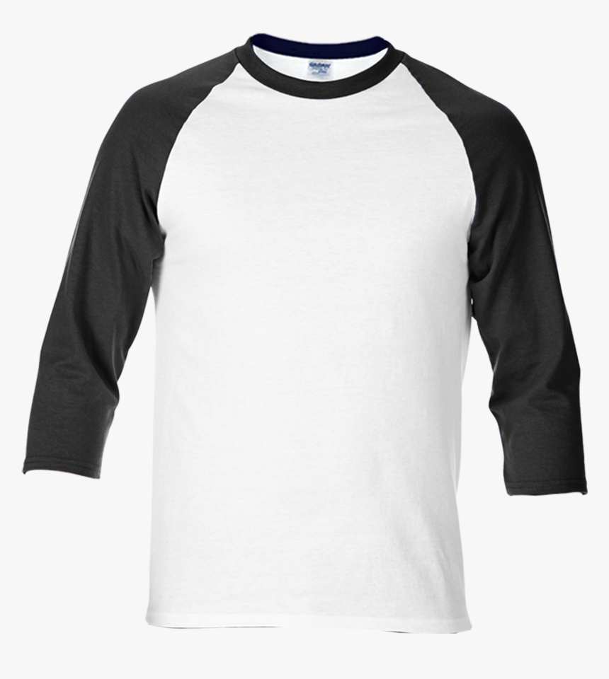 T Shirt Png Gildan Premium Cotton Adult Sleeve Raglan - Blank Raglan T Shirt, Transparent Png, Free Download