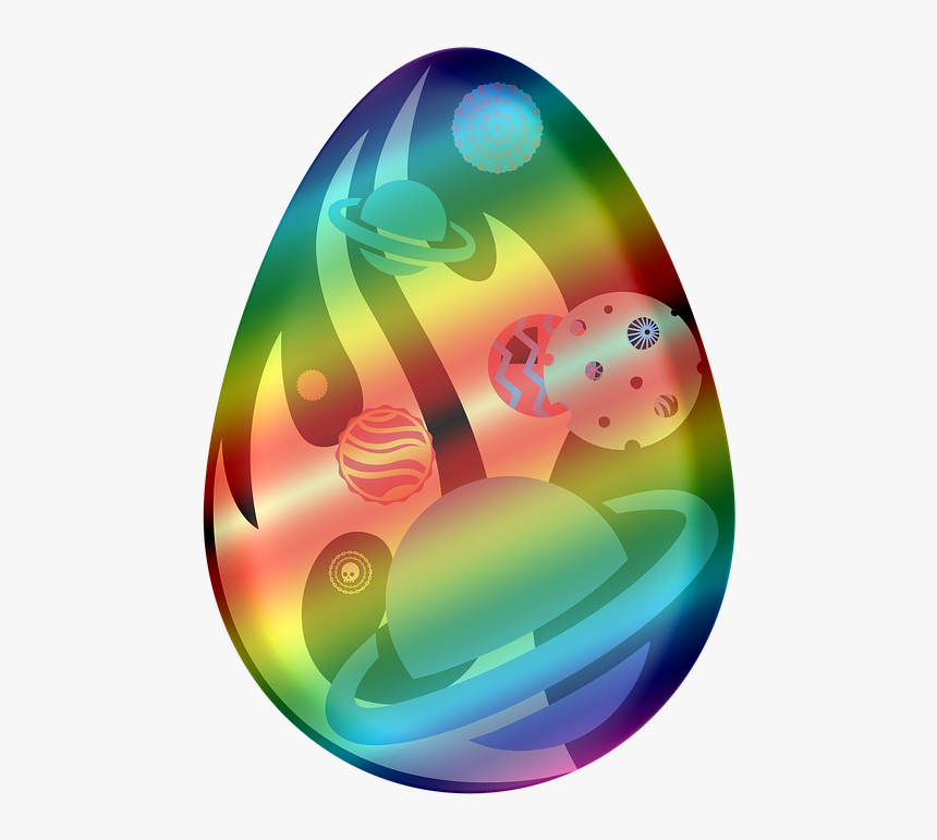 Clipart, Easter Egg, Outer Space, Rainbow, Easter - Oeufs De Paques Clipart, HD Png Download, Free Download