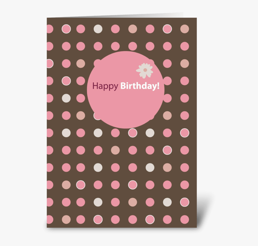 Brown With Pink Dots Birthday Greeting Card - Pegboard Panel, HD Png Download, Free Download