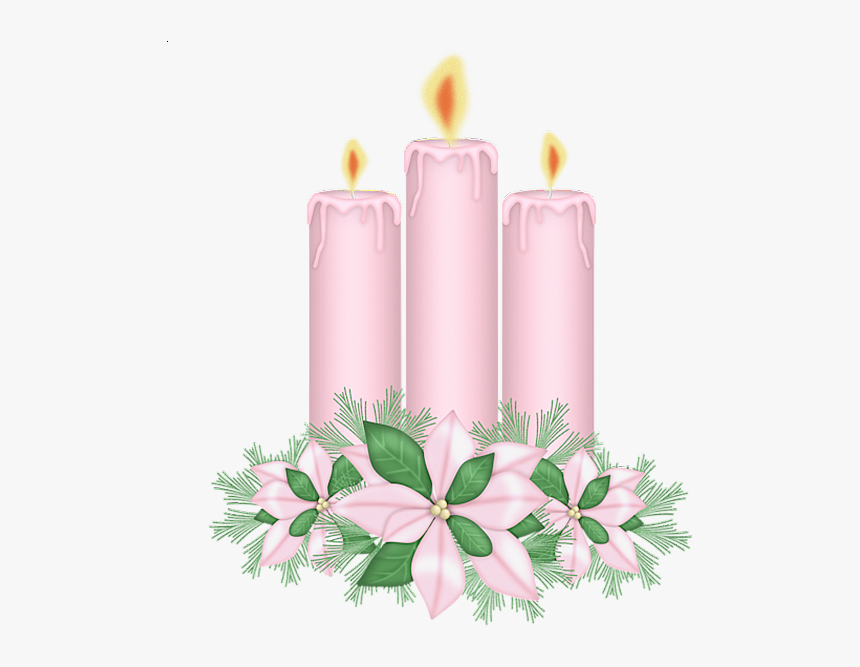 Candles Png Clipart - Candle With Flower Png, Transparent Png, Free Download