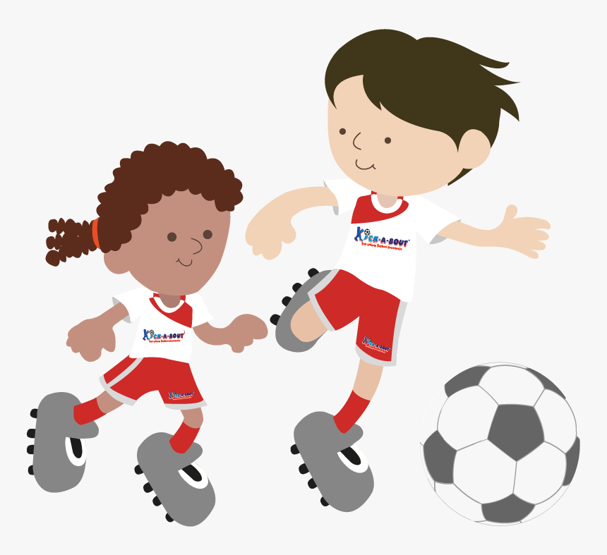 Kickabout-kidz - Cartoon Kick Football Png, Transparent Png, Free Download