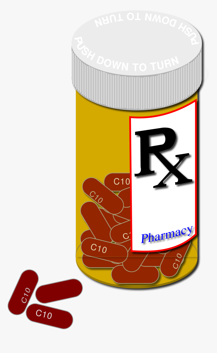 Medication Bottle Clip Art , Png Download - Clip Art Pill Bottle, Transparent Png, Free Download