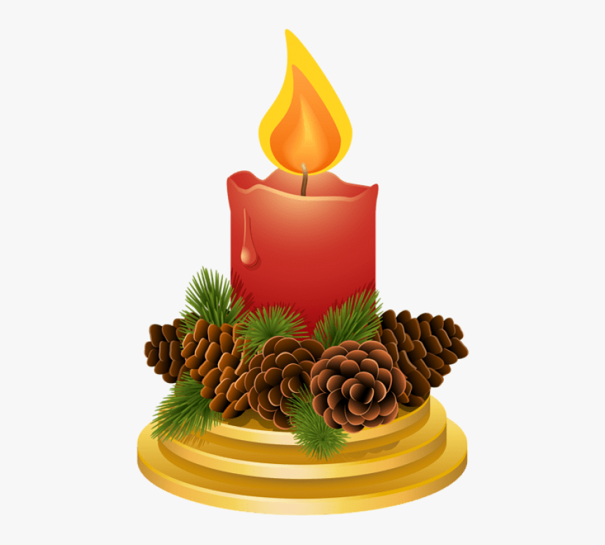 Christmas Candle Png Free Download - Dicke Rote Kerzen Clipart, Transparent Png, Free Download