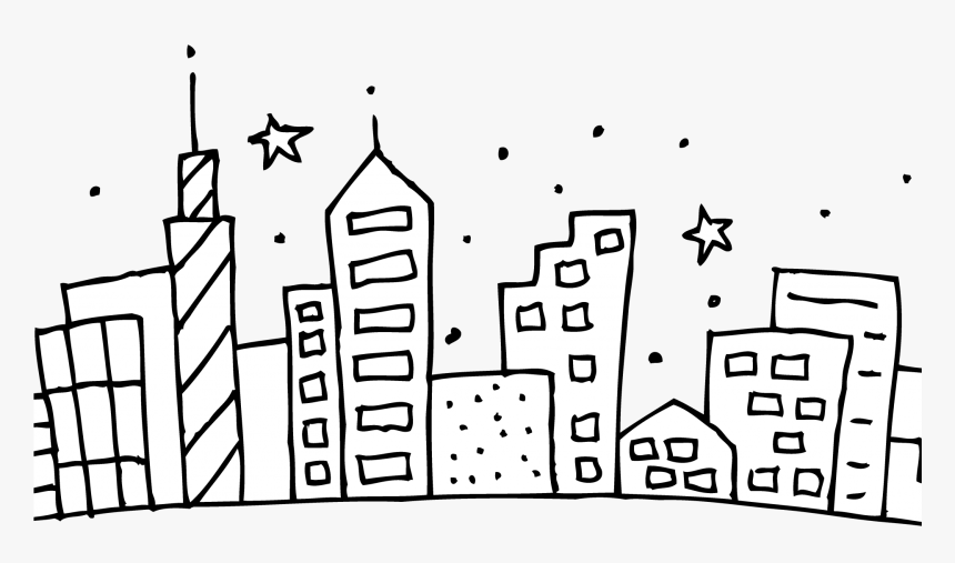 Chicago Skyline Coloring Page Cubs Pages At Getcolorings - City Skyline Coloring Page, HD Png Download, Free Download