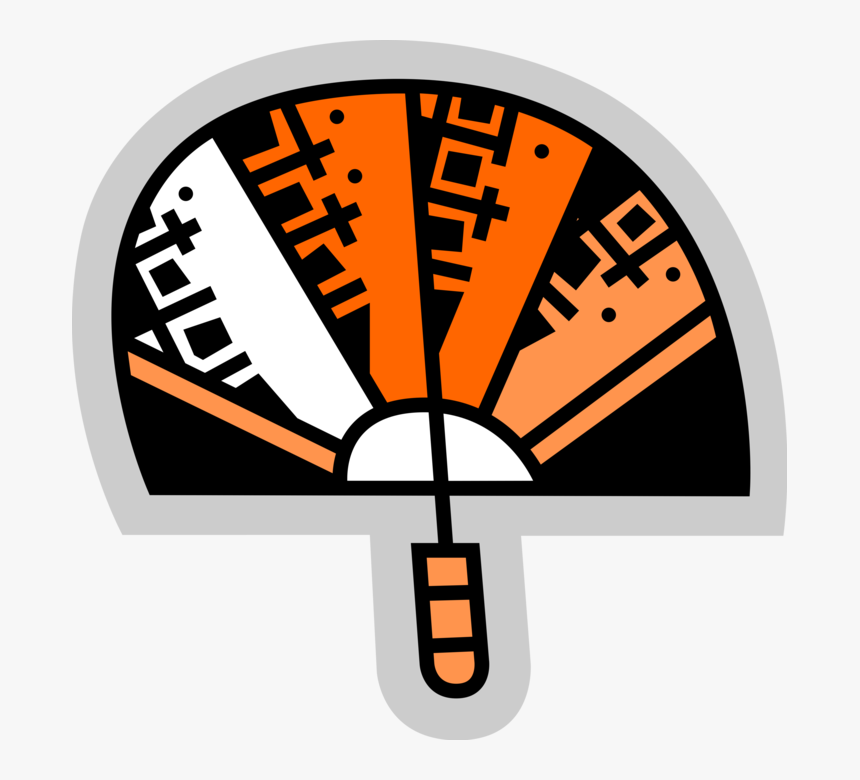 Vector Illustration Of Decorative Folding Hand Fan, HD Png Download, Free Download