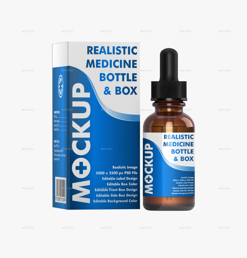 A B C - Dropper Bottle Box Design, HD Png Download, Free Download