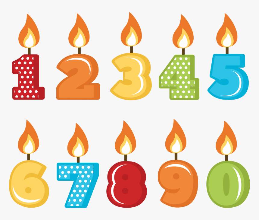 Birthday Candles Png File - Number Birthday Candles Png, Transparent Png, Free Download