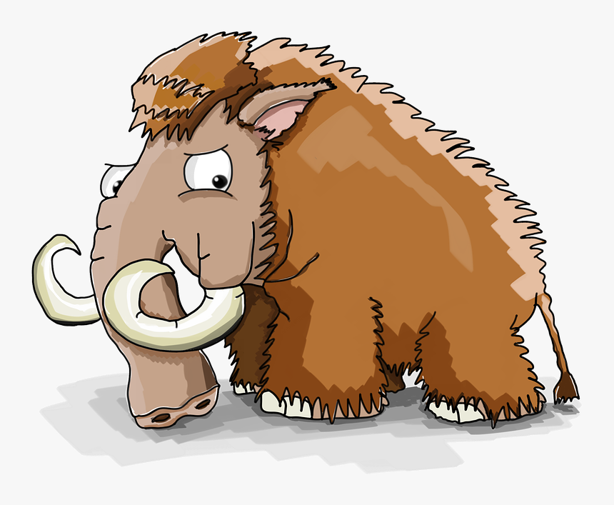 Mammoth, Cool, Cartoon, Strongman, Big Guy, Cupboard - Cartoon Mammoth, HD Png Download, Free Download