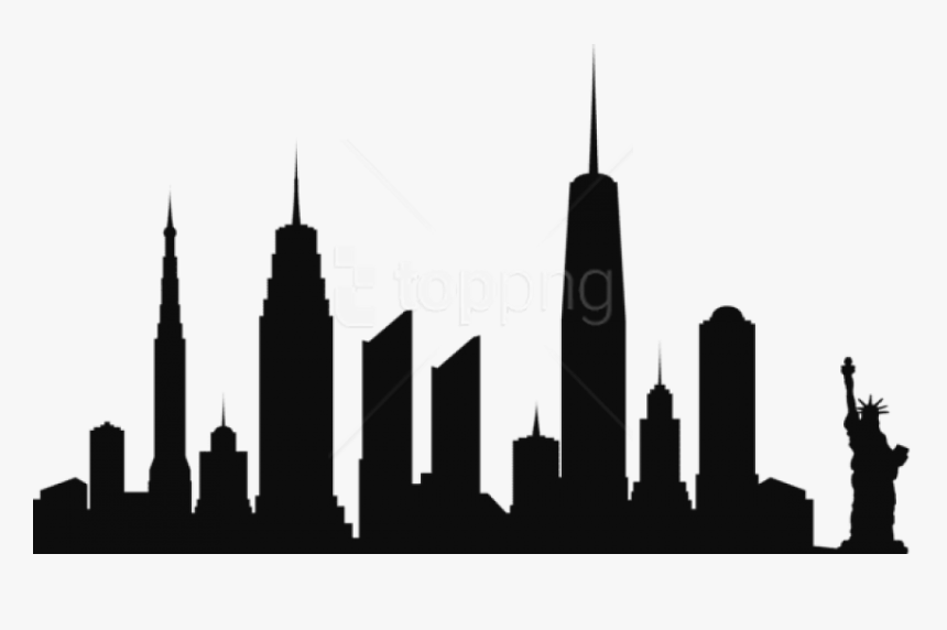 Free Png New York City Skyline Silhouette Png Png - Nyc Skyline Png, Transparent Png, Free Download