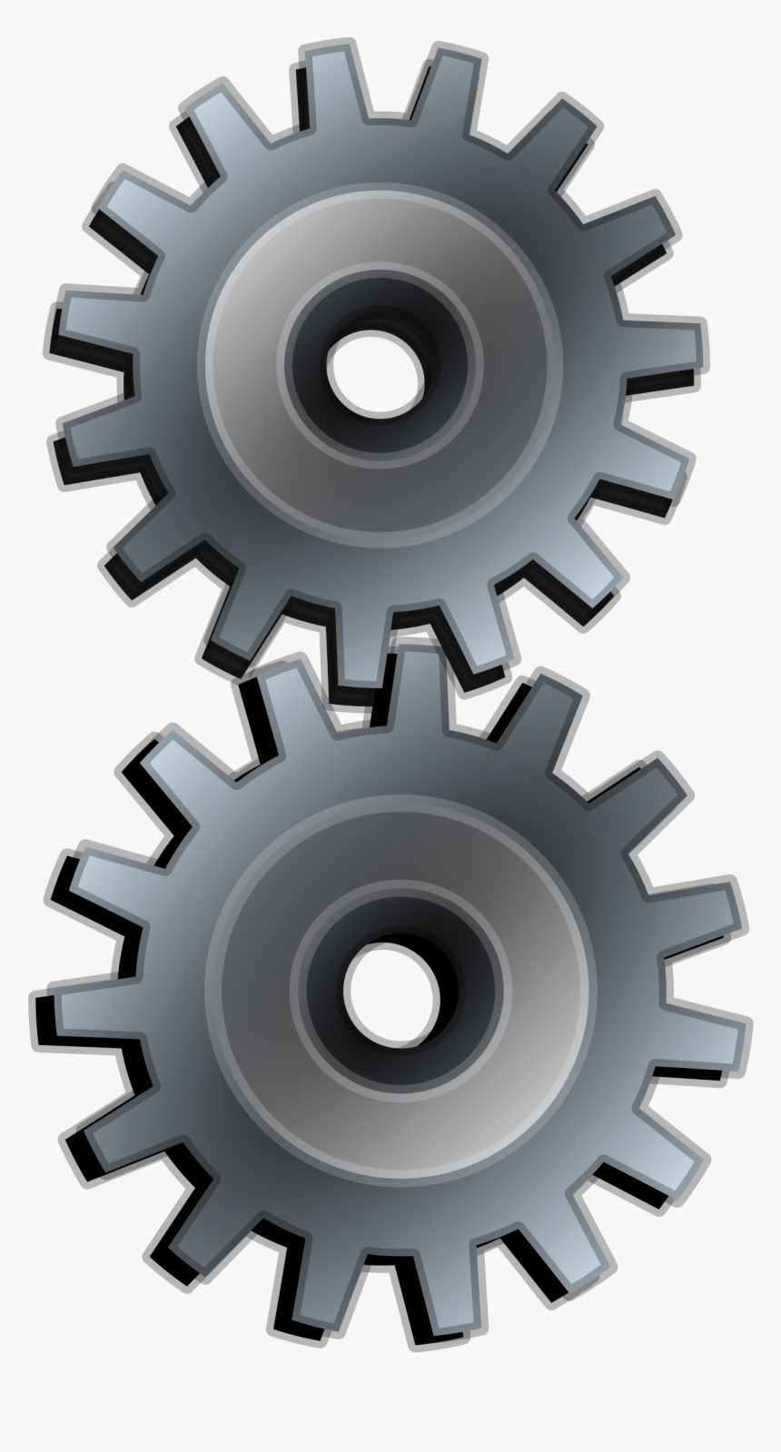 Two Gears Gray Clip Arts - Two Gears, HD Png Download, Free Download