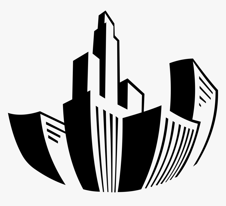 City Icon Png Download - Buildings Black And White Png, Transparent Png, Free Download