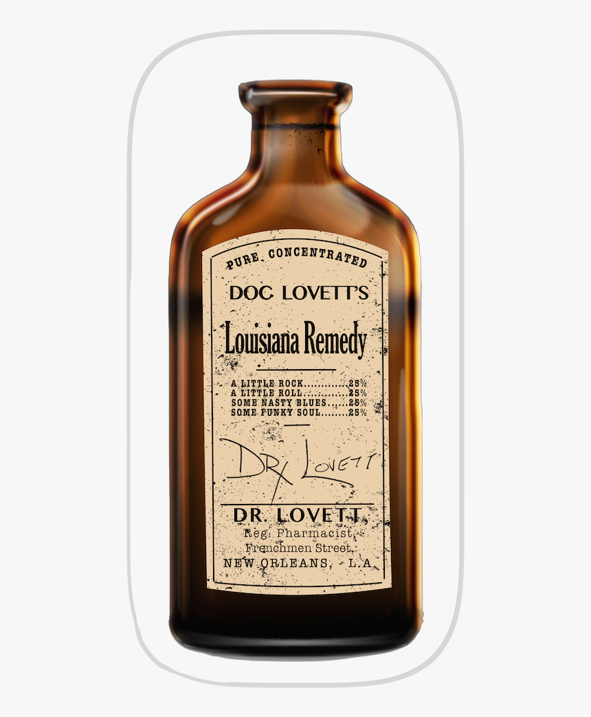 Doc Lovett Medicine Bottle , Png Download - Glass Bottle, Transparent Png, Free Download