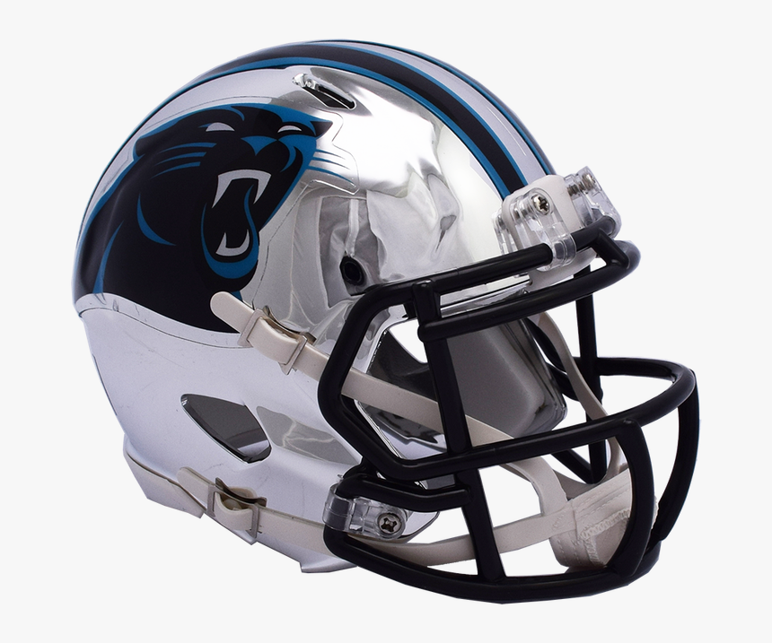 Carolina Panthers Chrome Riddell Speed Mini Football - Nfl Football Helmets New, HD Png Download, Free Download