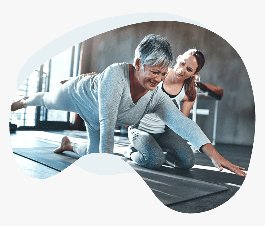 Caregiver And Client Exercising, HD Png Download, Free Download