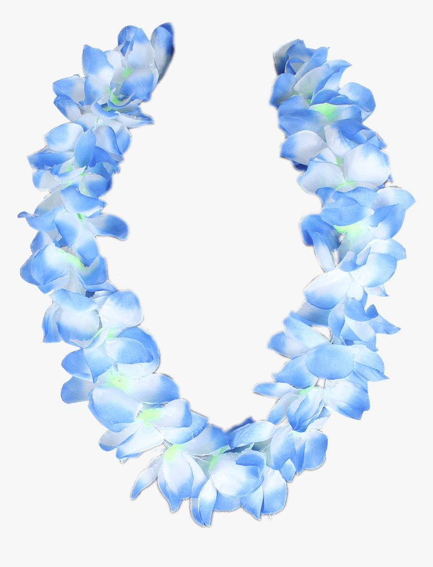 Blue Hawaiian Flower Necklace Hawaiian Lei Transparent Background Hd Png Download Kindpng