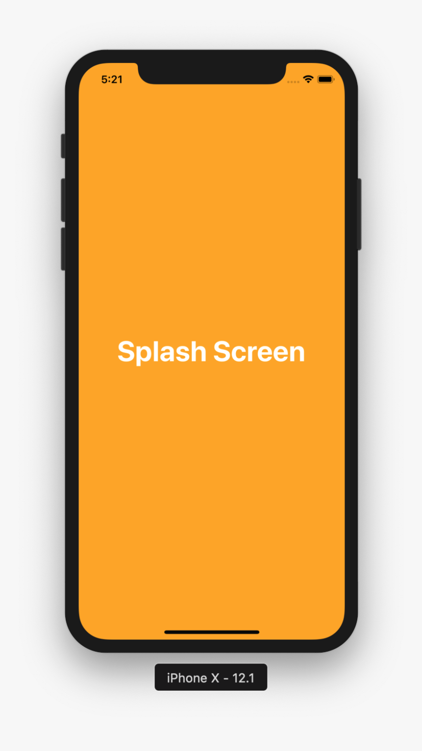 Now, If We Run Our App, We"ll See The Splash Screen - Empty Iphone Template, HD Png Download, Free Download