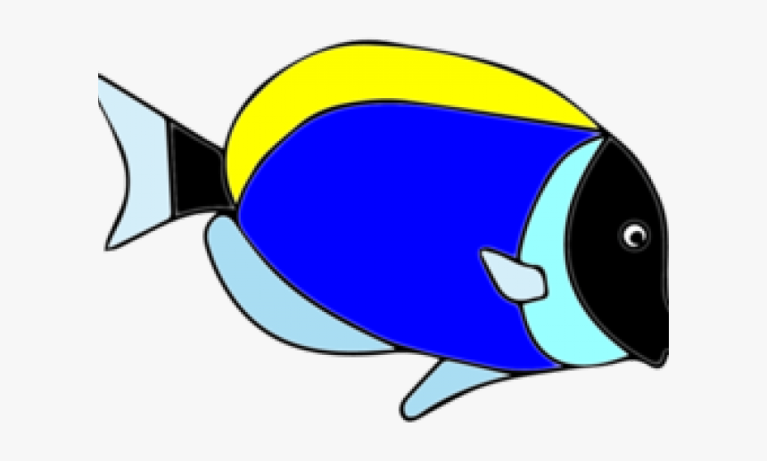 Tropical Fish Clipart Blue Tang - Clipart Blue Tang Fish, HD Png Download, Free Download