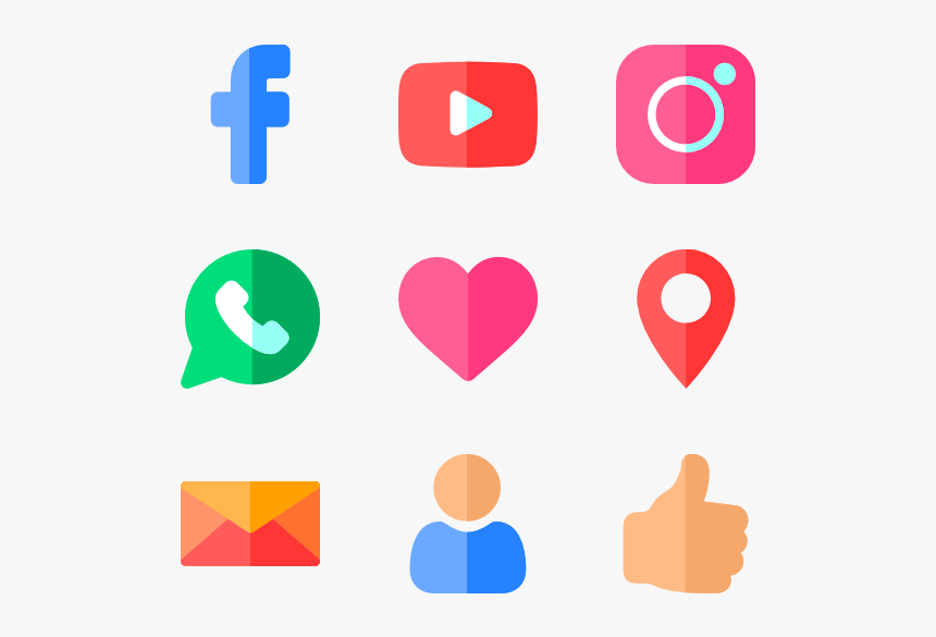 Facebook Twitter Instagram Icons Png - Small Instagram Icon Png, Transparent Png, Free Download