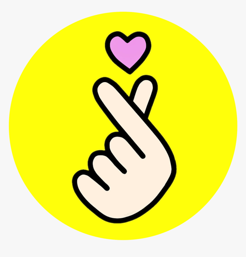 Korean Finger Heart Emoji, HD Png Download, Free Download
