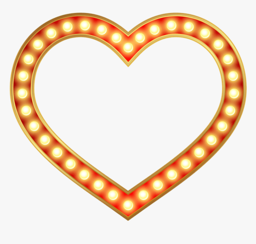 Free Png Download Glowing Heart Border Frame Clipart, Transparent Png, Free Download