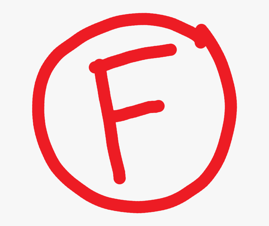 Grade - F - Report Card F Png, Transparent Png, Free Download