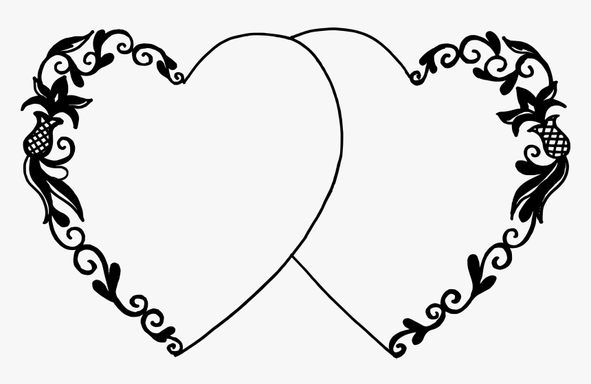 Transparent Heart Black And White Png, Png Download, Free Download