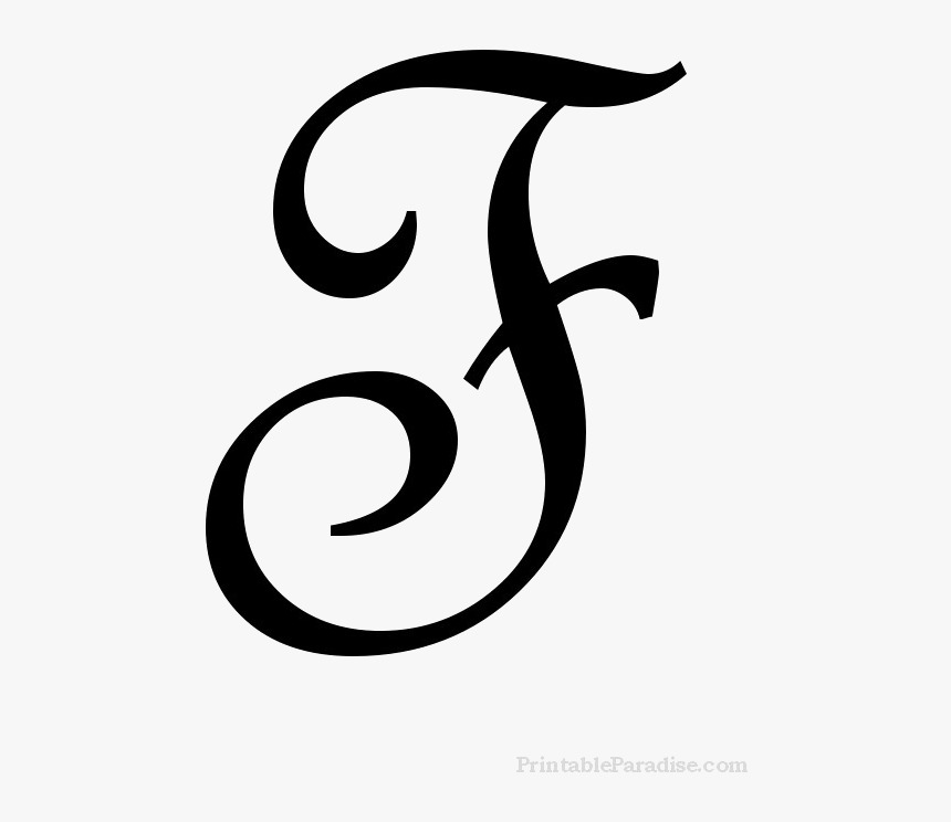 F Letter Png Clipart - Cursive Letters F, Transparent Png, Free Download