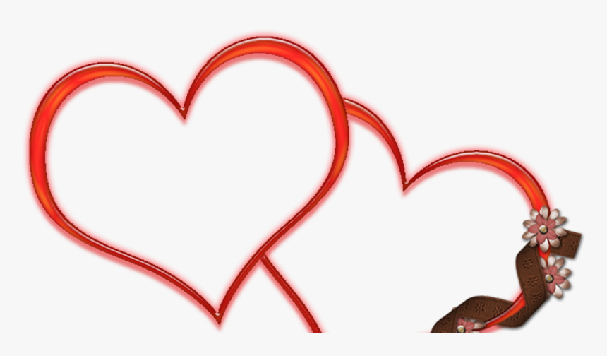 Double Photo Frame Png - Double Heart Photo Frame Png, Transparent Png, Free Download