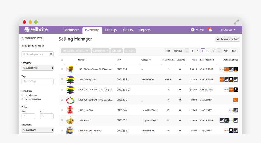Easily List Your Inventory - Sellbrite Manage Shipments, HD Png Download, Free Download
