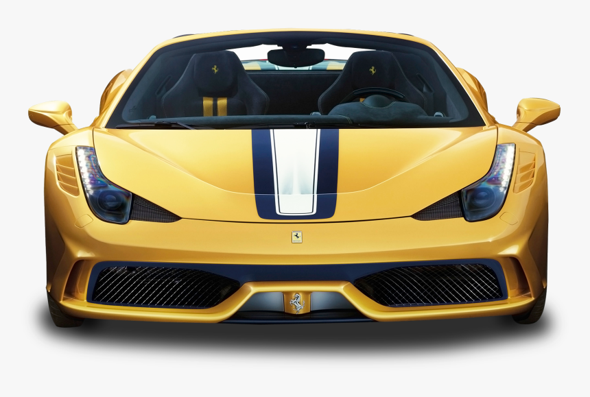 Yellow Ferrari Front View Car Png Image Pngpix - Car Front View Png, Transparent Png, Free Download