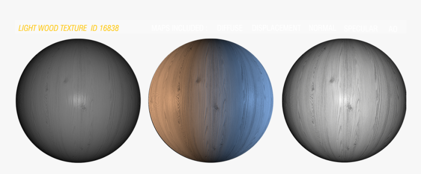 Larch Light Wood Fine Texture Seamless Maps Demo - Sphere, HD Png Download, Free Download