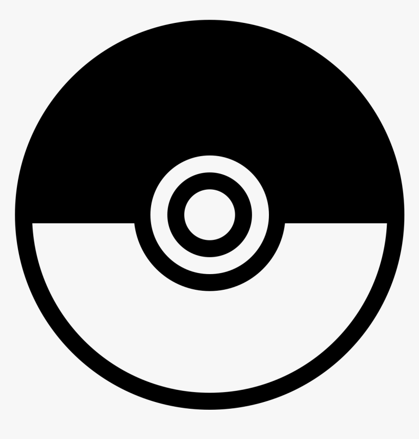 Transparent Pokemon Go Logo Png - Pokemon Ball Black And White, Png Download, Free Download