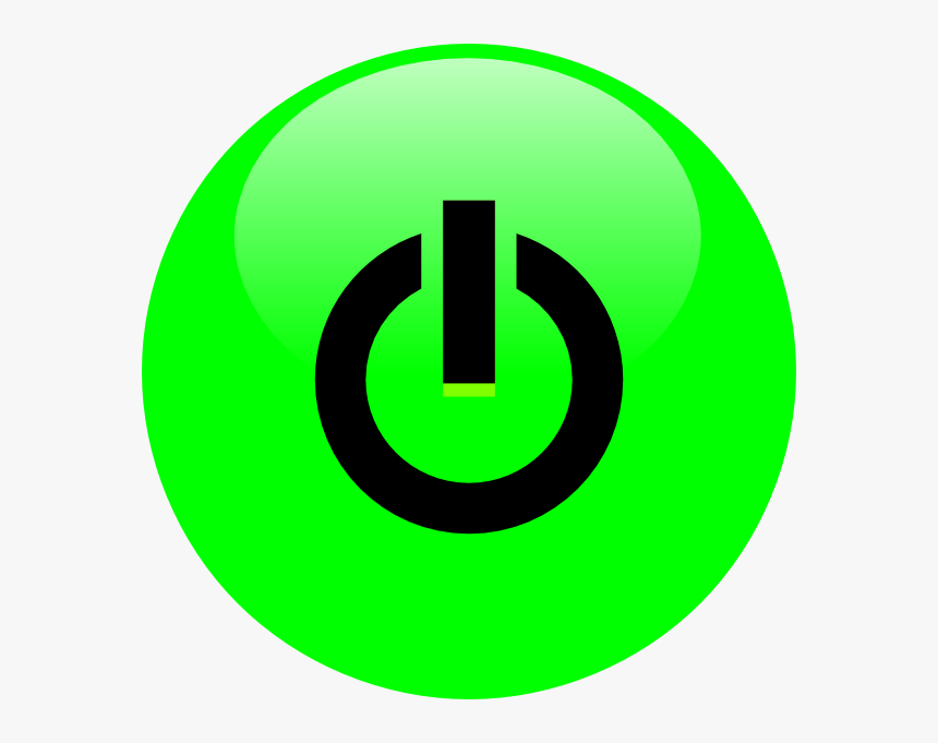 Green Power Button Svg Clip Arts - Circle, HD Png Download, Free Download