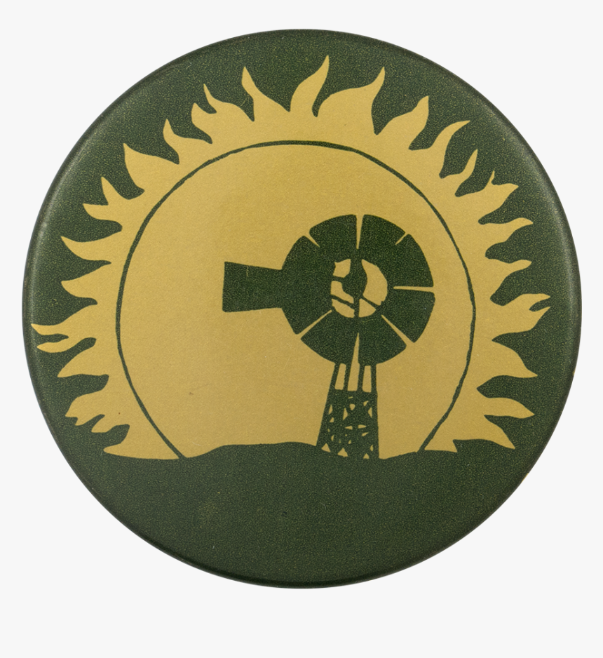Solar And Wind Power Green Cause Button Museum - Circle, HD Png Download, Free Download