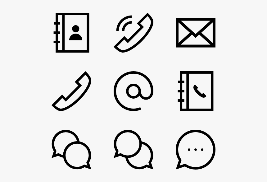Contact And Communication - Contact Icons Png, Transparent Png, Free Download