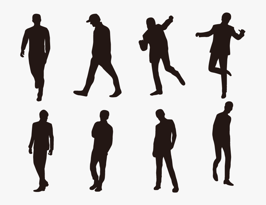 Vector Silhouette People Free Download Image Clipart - People Silhouette Vector Png, Transparent Png, Free Download