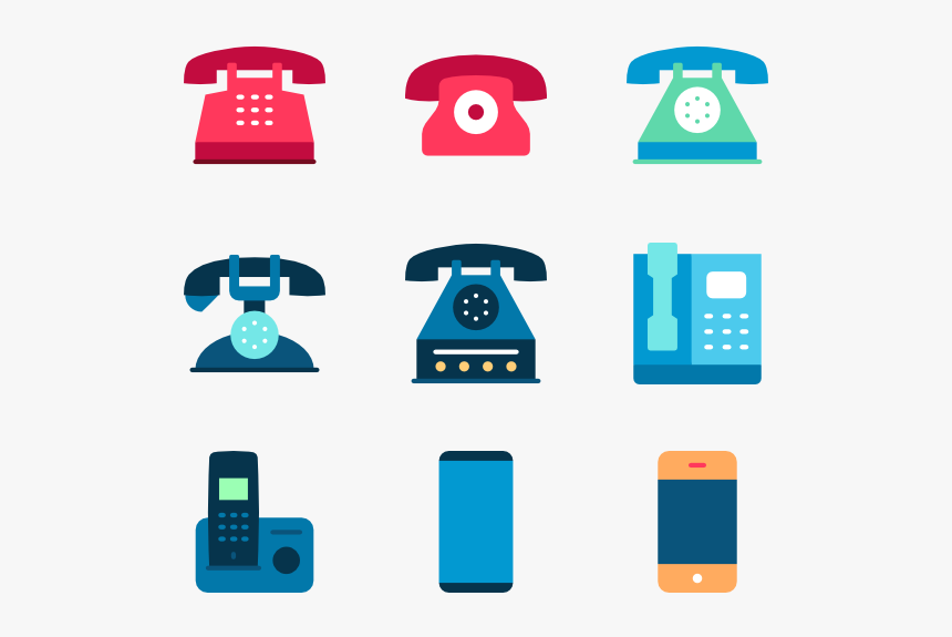Phone Icon Set - Phone Icon Pack Png, Transparent Png, Free Download
