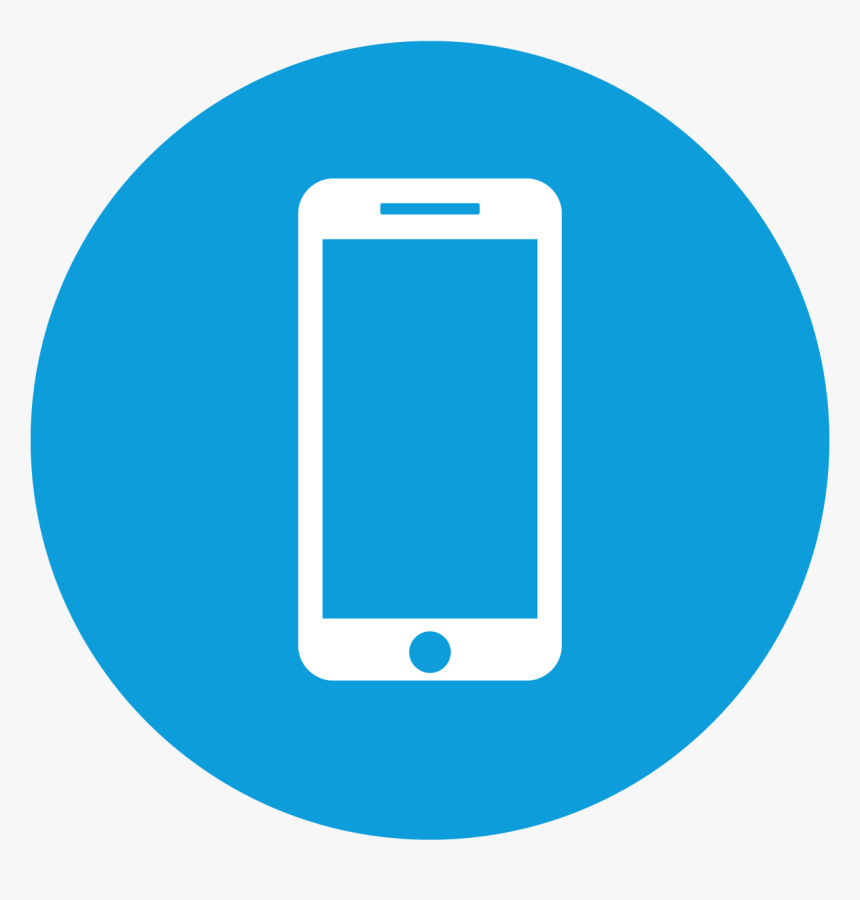 Blue Smart Phone Icon Clipart , Png Download - Mobile Phone Logo Blue Png,  Transparent Png - kindpng