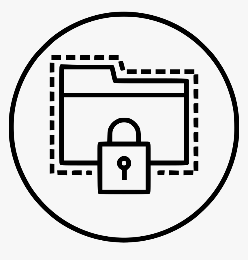 Folder Password Protect Lock Secure Seo Web Tools - Line Art, HD Png Download, Free Download