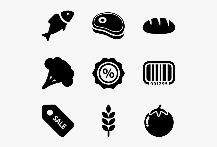 Supermarket - Groceries Icons Png, Transparent Png, Free Download