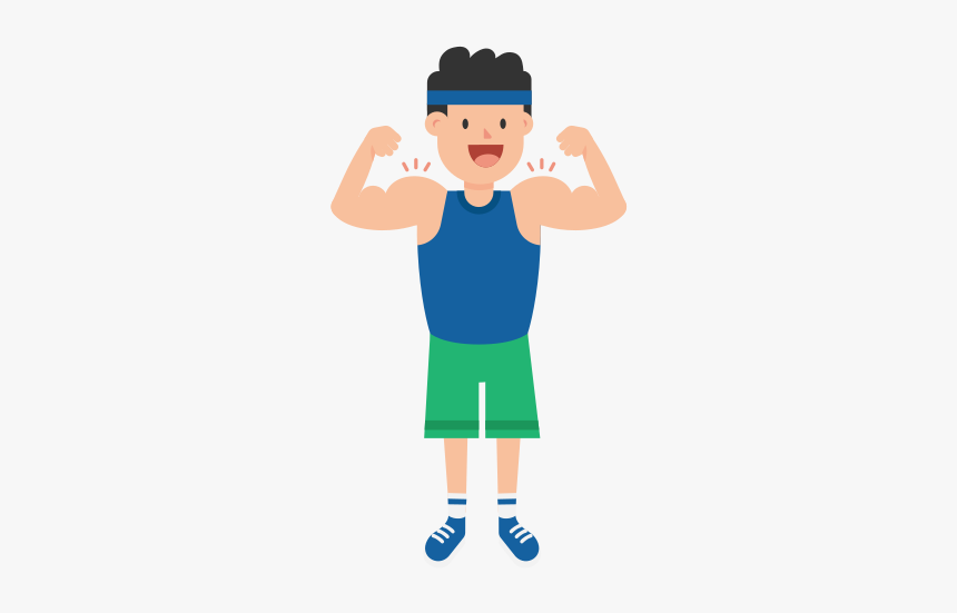 Flexing Arm Png - Cartoon Muscle Man Png, Transparent Png, Free Download