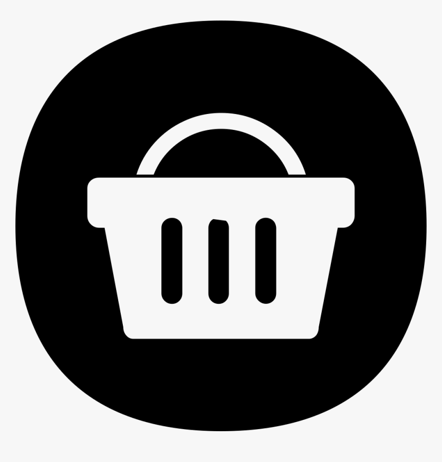 School Supermarket - Shopping Basket Round Icon, HD Png Download, Free Download