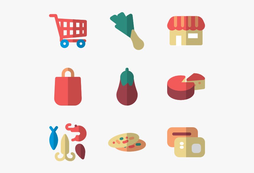 Supermarket Items - Shopping Item Icon Png, Transparent Png, Free Download